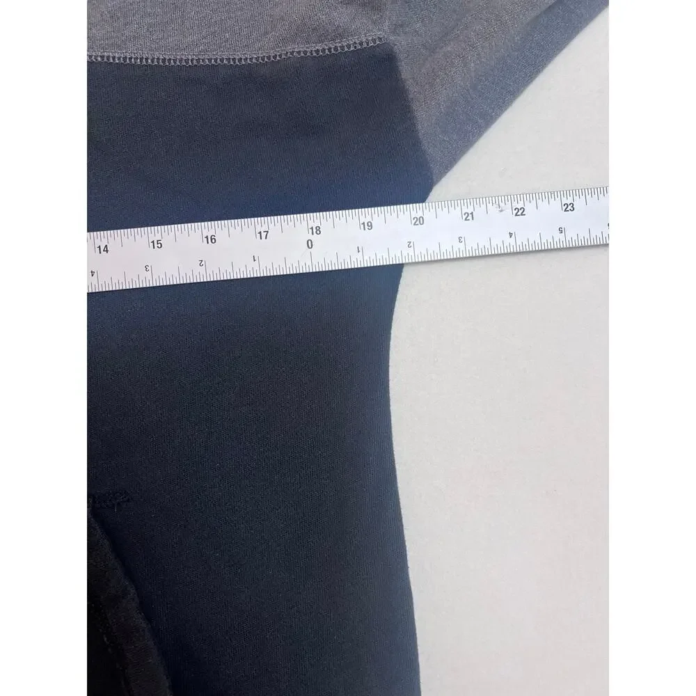 Hollister Gray Black Cowl Neck Pullover S Y2K 1922 Colorblock